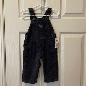 OshKosh B'gosh Charcoal Gray Corduroy Overalls 9 months New with Tag!